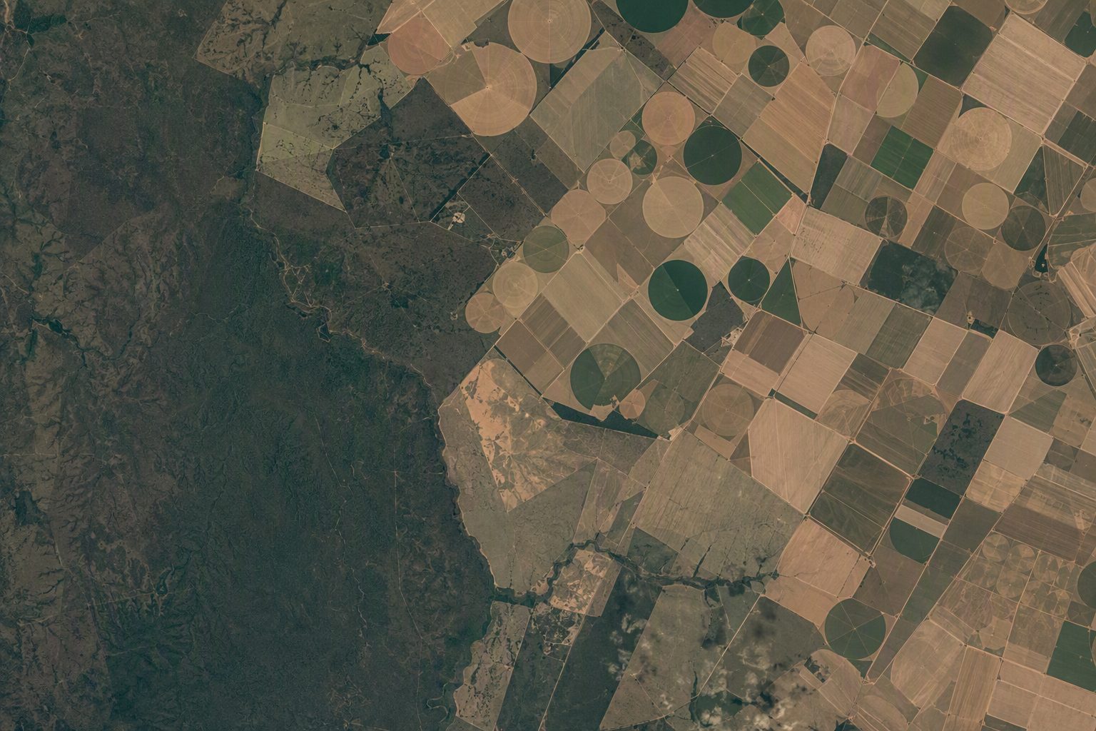 Soya — aerial view of production landscape
